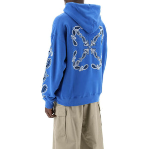 Hooded Sweatshirt With Arrow Bandana Arrow Print OFF-WHITE JOHN JULIA.