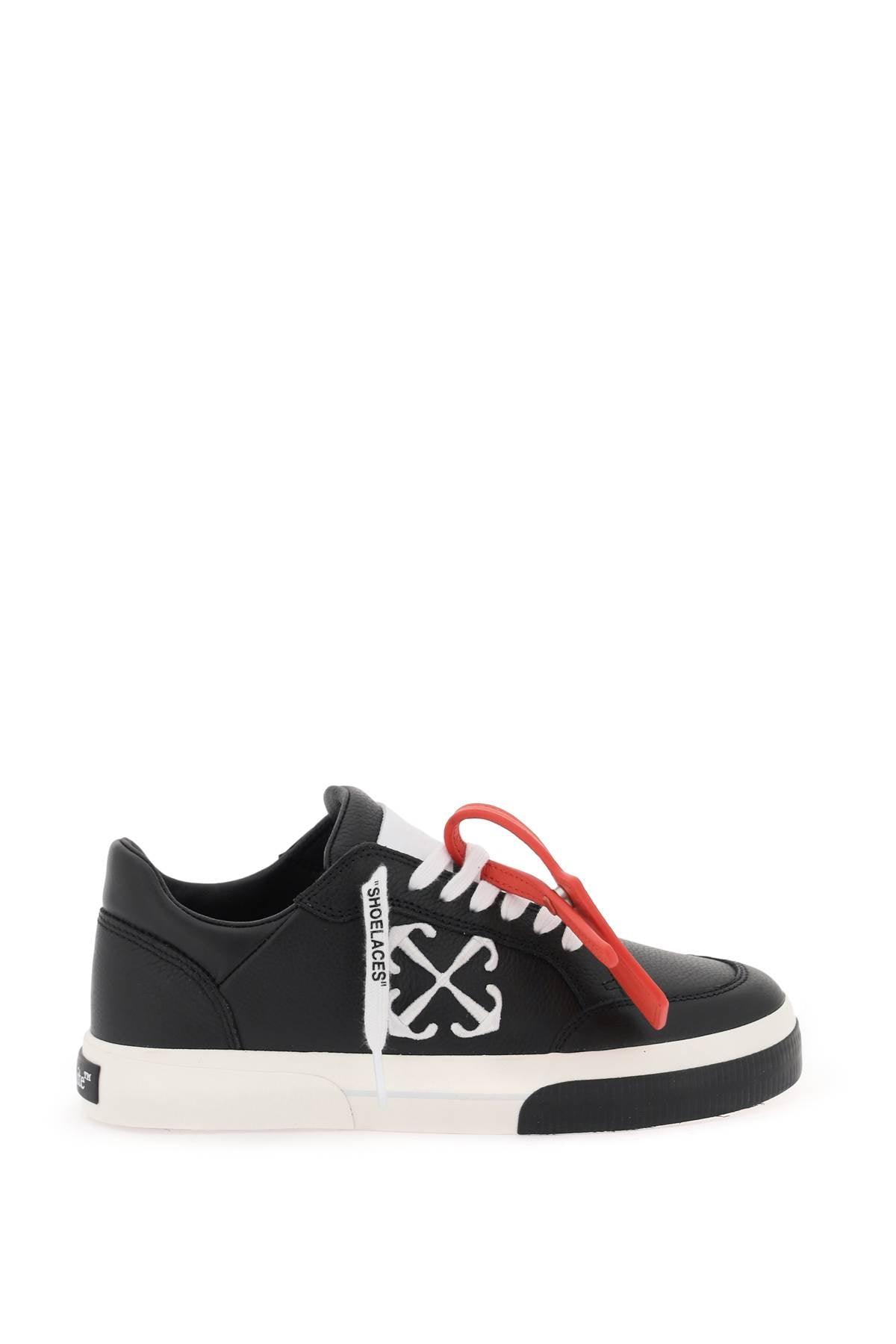 Off White Low Leather Vulcanized Sneakers For - JOHN JULIA