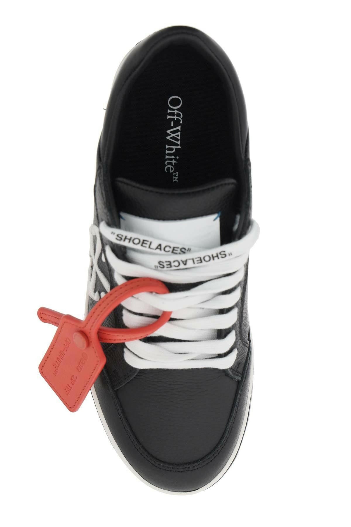 Off White Low Leather Vulcanized Sneakers For - JOHN JULIA