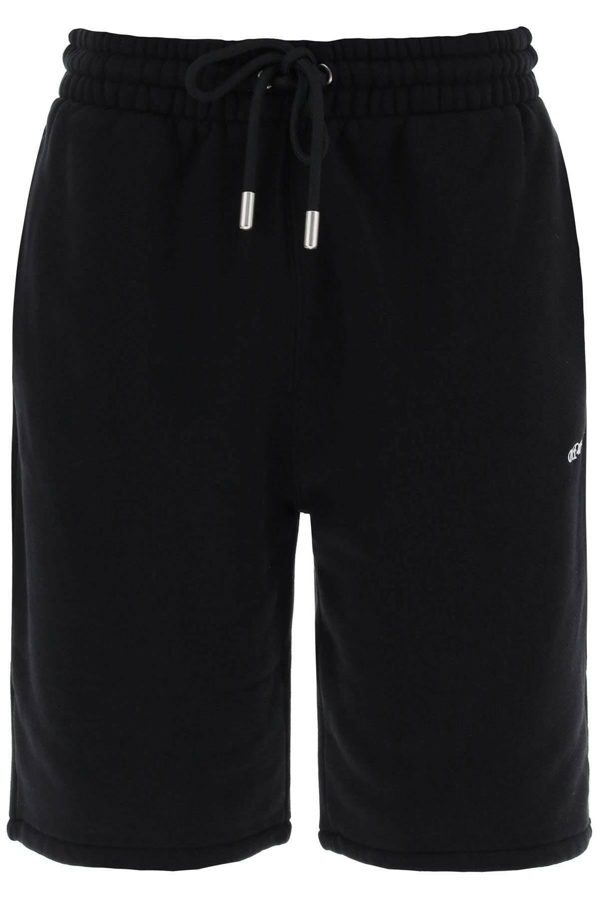 Off White "Sporty Bermuda Shorts With Embroidered Arrow - JOHN JULIA