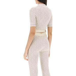 Monogram Cropped Top In Lurex Knit PALM ANGELS JOHN JULIA.