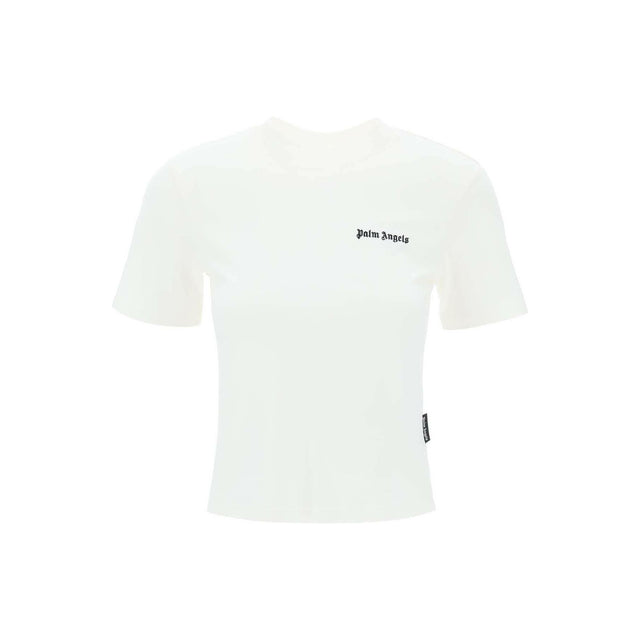 White Cotton T-Shirt PALM ANGELS JOHN JULIA.