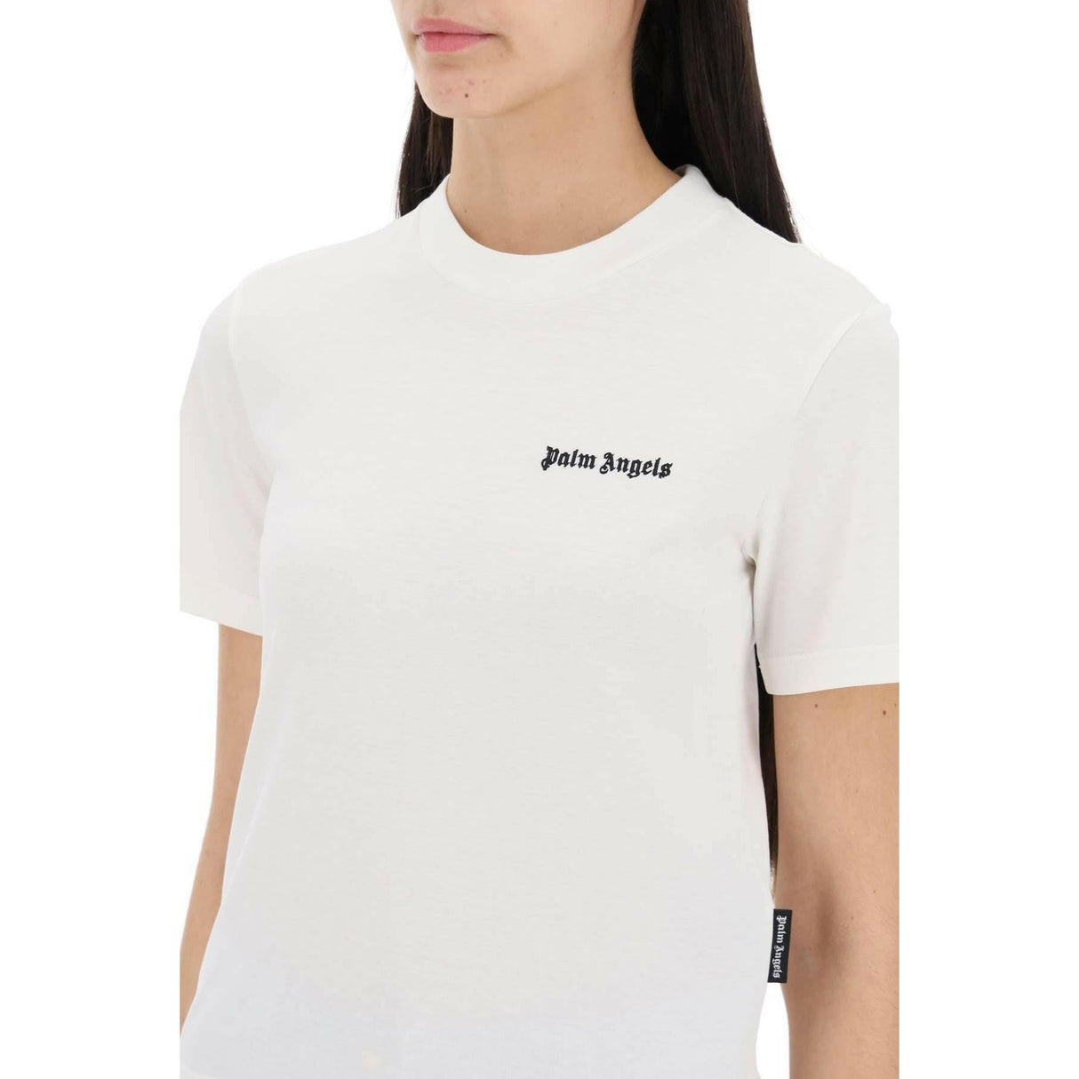 White Cotton T-Shirt PALM ANGELS JOHN JULIA.