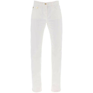 White Straight-Leg Cotton Pants PALM ANGELS JOHN JULIA.