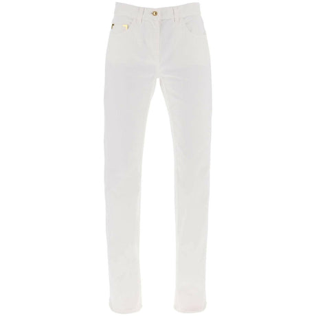 White Straight-Leg Cotton Pants PALM ANGELS JOHN JULIA.