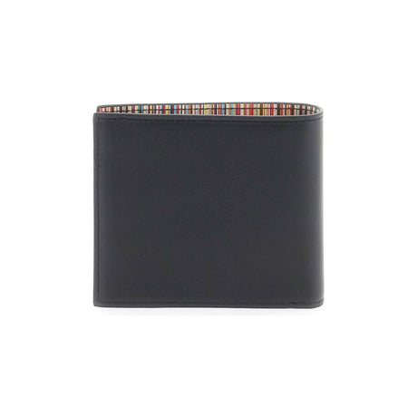 Black Signature Stripe Bi-Fold Leather Wallet PAUL SMITH JOHN JULIA.