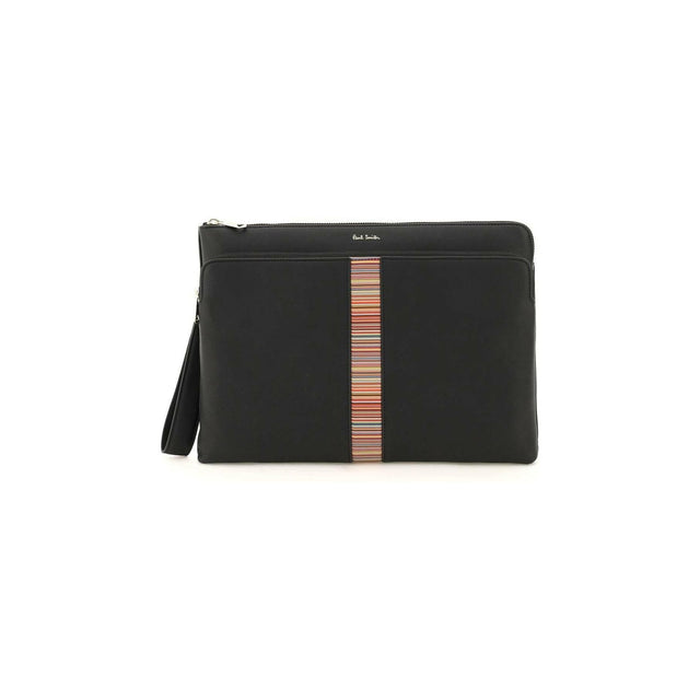 Signture Stripe Leather Pouch PAUL SMITH JOHN JULIA.