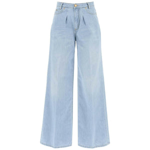 Wide-Leg Vintage-Washed Cotton Jeans PINKO JOHN JULIA.