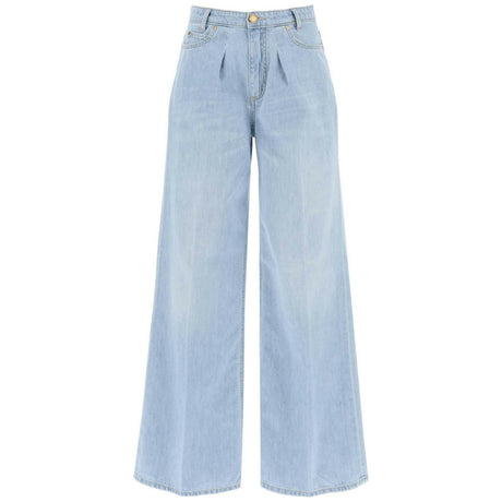 Wide-Leg Vintage-Washed Cotton Jeans PINKO JOHN JULIA.