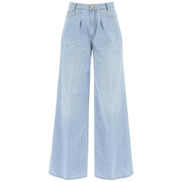 Wide-Leg Vintage-Washed Cotton Jeans PINKO JOHN JULIA.