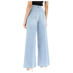 Wide-Leg Vintage-Washed Cotton Jeans PINKO JOHN JULIA.