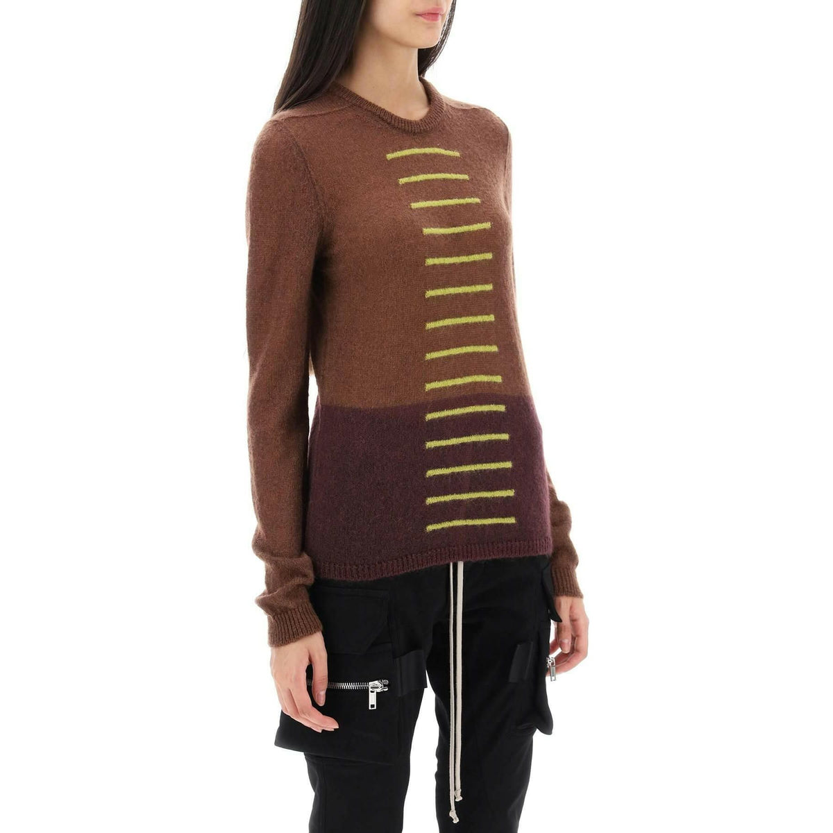 Rick Owens 'Judd' Sweater With Contrasting Lines - JOHN JULIA