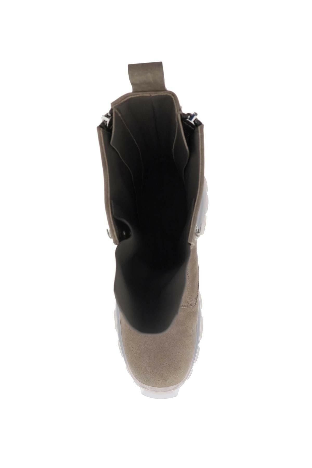 Rick Owens lace-up suede tractor boots - JOHN JULIA