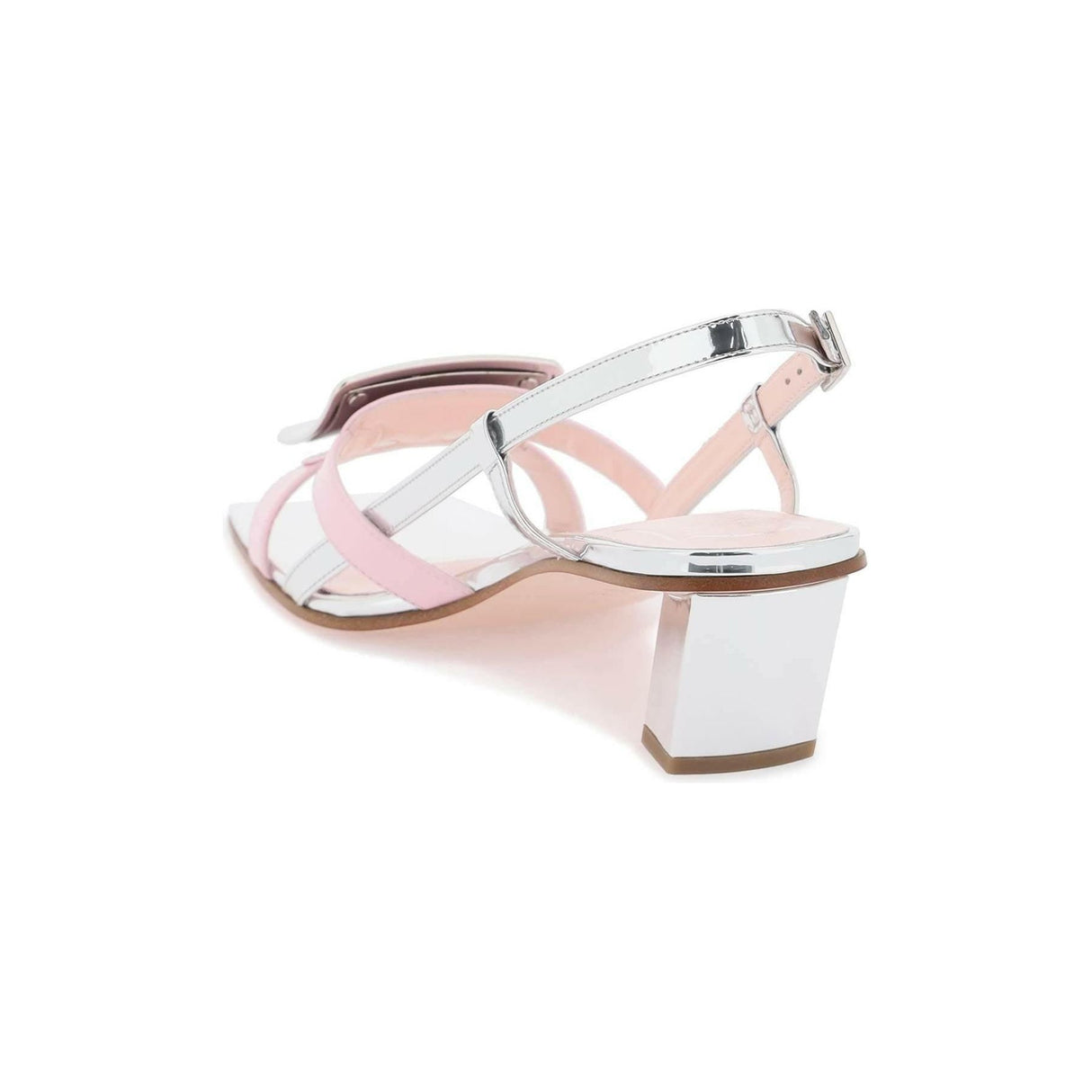 Belle Vivier Metal Buckle Patent Leather Sandals ROGER VIVIER JOHN JULIA.