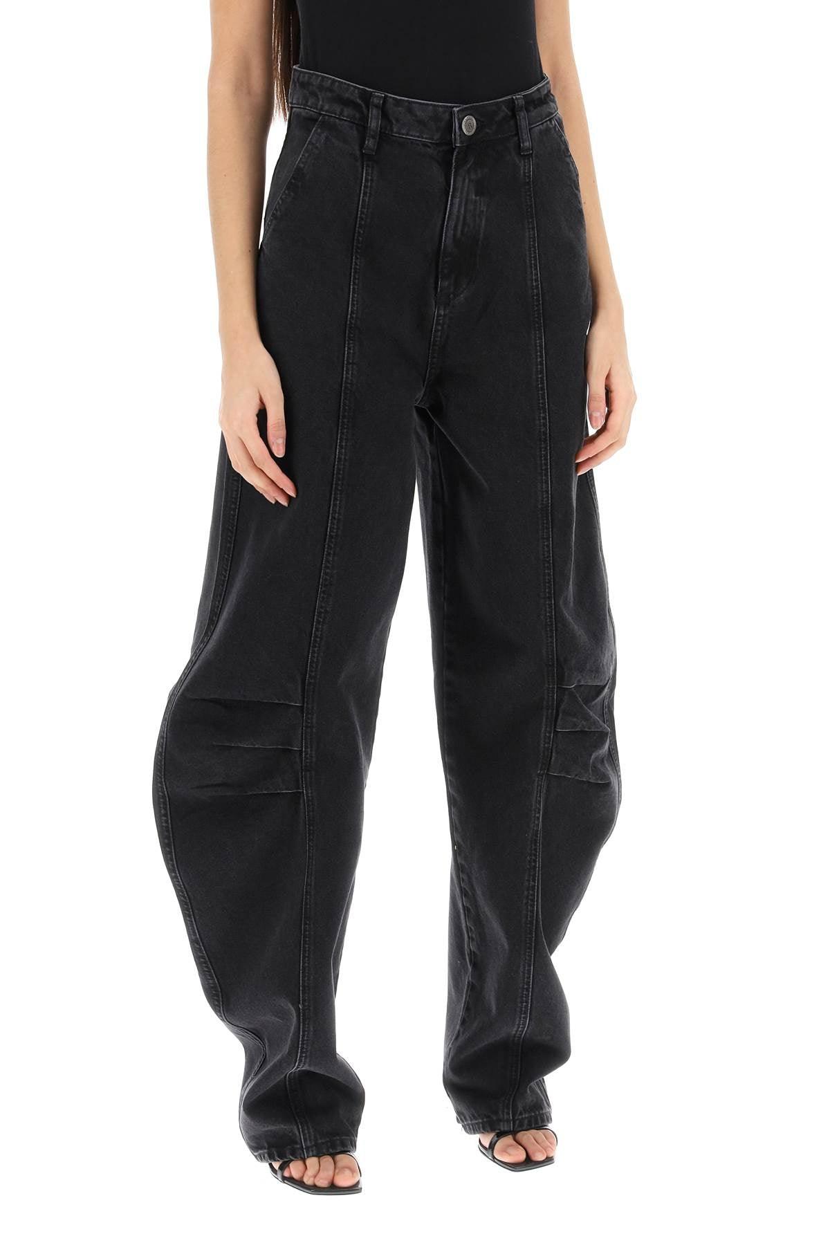 Rotate Baggy Jeans With Curved Leg - JOHN JULIA
