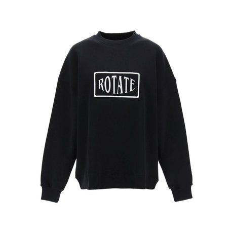 Crew Neck Sweatshirt With Logo Embroidery ROTATE JOHN JULIA.