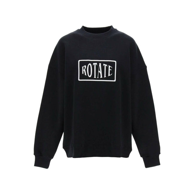 Crew Neck Sweatshirt With Logo Embroidery ROTATE JOHN JULIA.