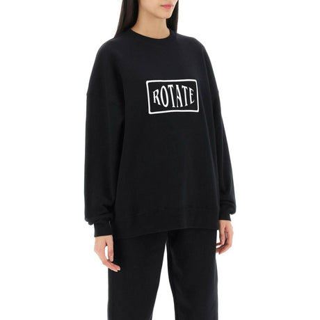 Crew Neck Sweatshirt With Logo Embroidery ROTATE JOHN JULIA.