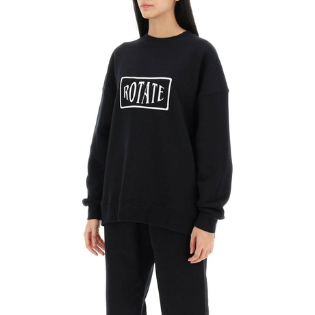 Crew Neck Sweatshirt With Logo Embroidery ROTATE JOHN JULIA.