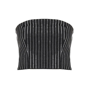 Cropped Top With Sequined Stripes ROTATE JOHN JULIA.