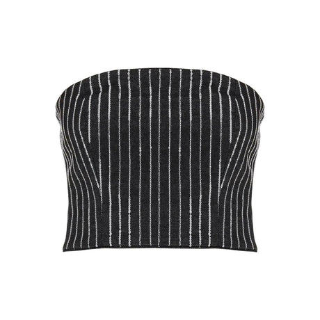 Cropped Top With Sequined Stripes ROTATE JOHN JULIA.