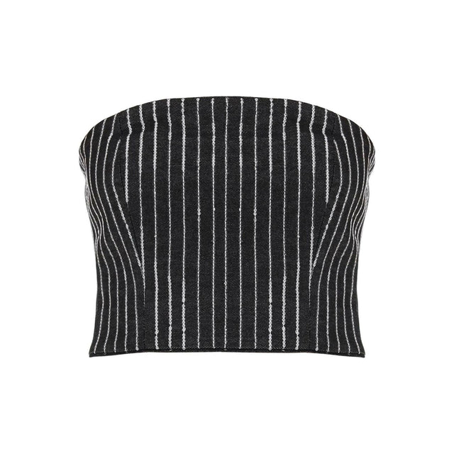 Cropped Top With Sequined Stripes ROTATE JOHN JULIA.