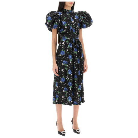 Midi Dress With Balloon Sleeves ROTATE JOHN JULIA.