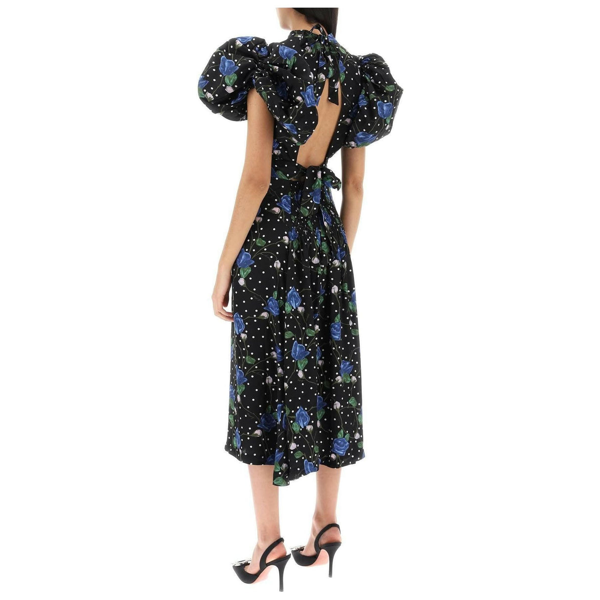 Midi Dress With Balloon Sleeves ROTATE JOHN JULIA.