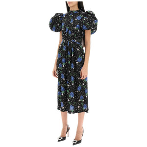 Midi Dress With Balloon Sleeves ROTATE JOHN JULIA.