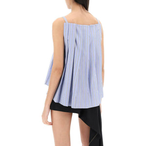 Blue Striped Sleeveless Cotton Top SACAI JOHN JULIA.