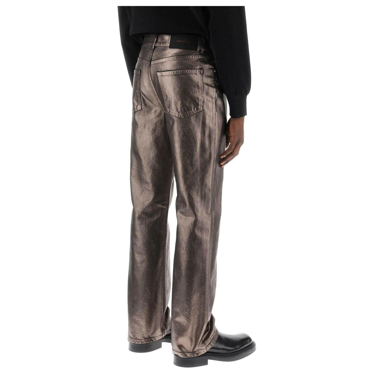 Metallic Denim Jeans FERRAGAMO JOHN JULIA.