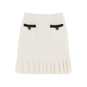 Knitted Mini Skirt With Sequins SELF PORTRAIT JOHN JULIA.