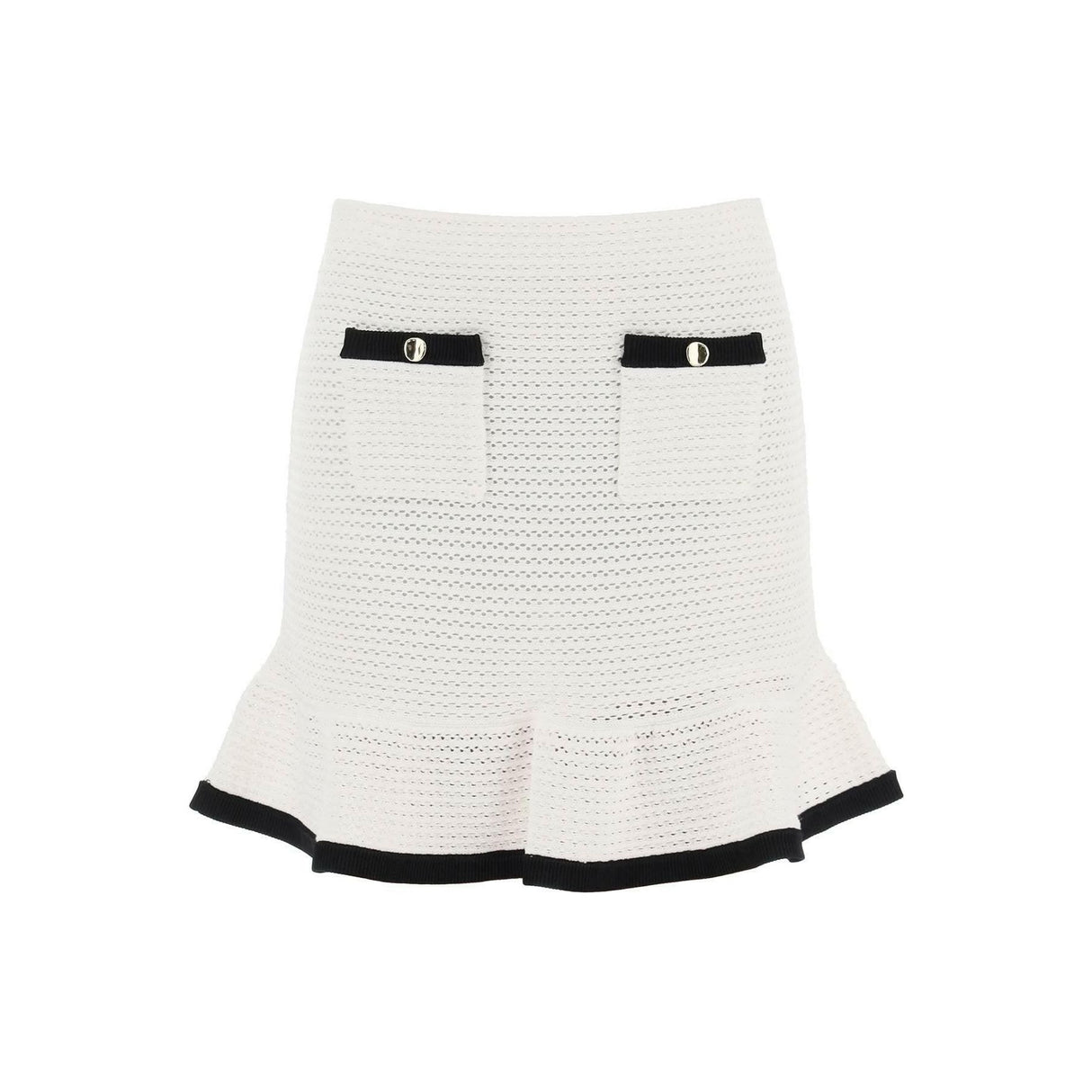 White Crochet Mini Skirt SELF PORTRAIT JOHN JULIA.