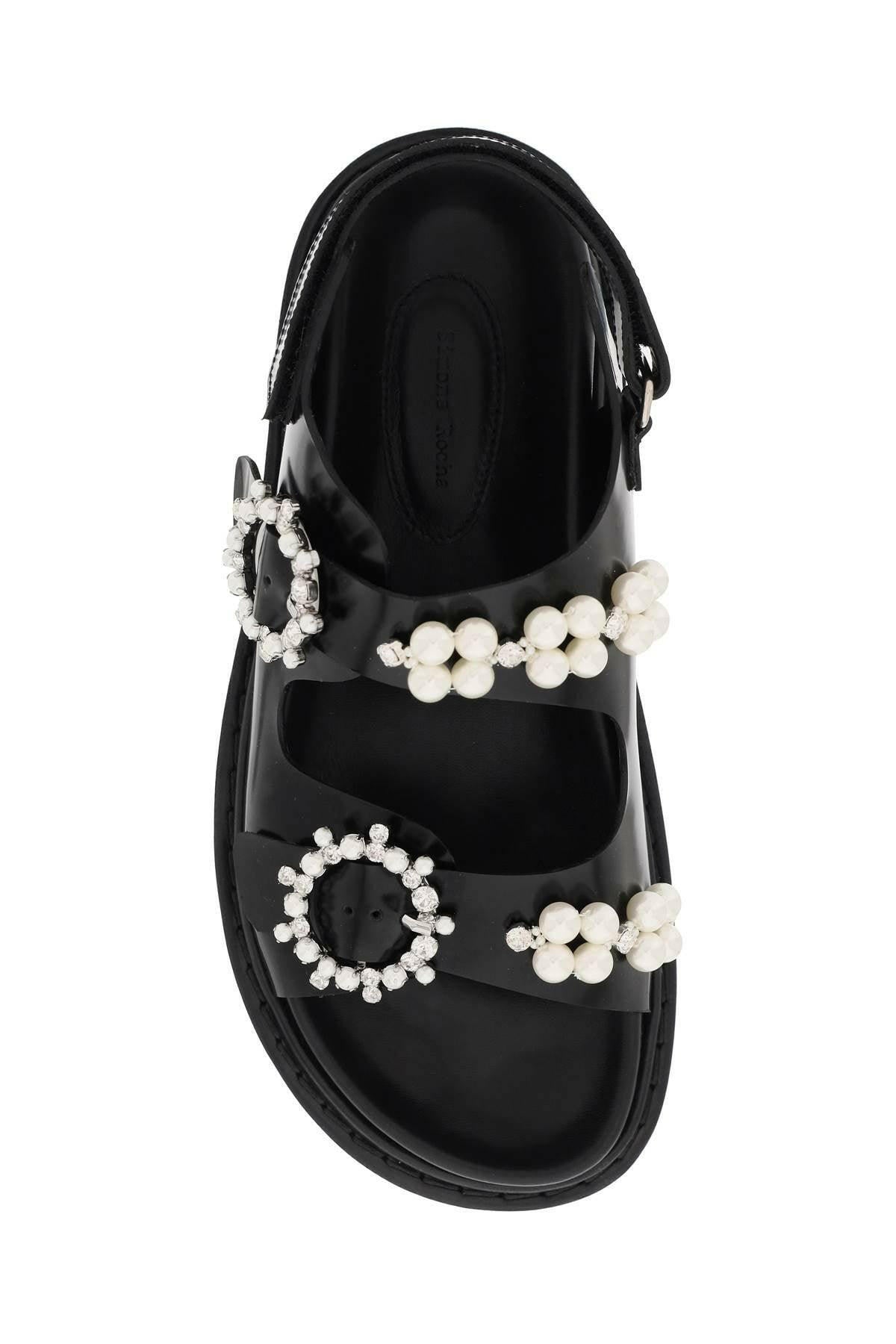 Simone Rocha Pearl and Crystal Embellished Platform Sandals - JOHN JULIA