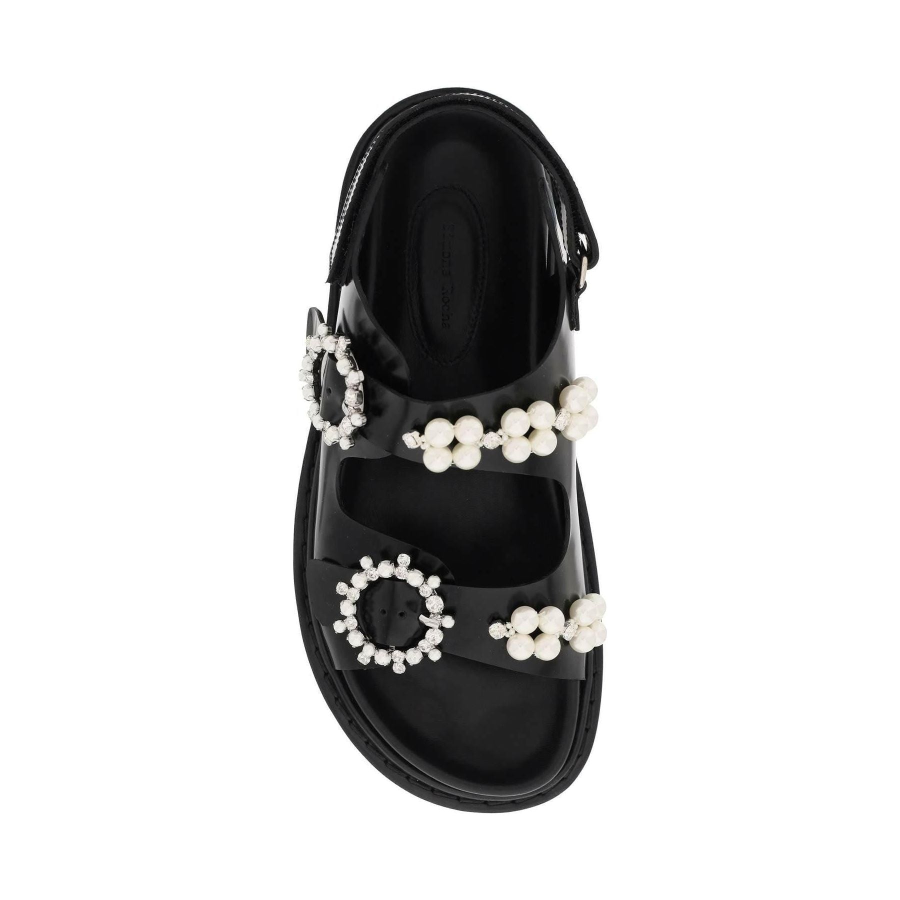 Pearl and Crystal Embellished Platform Sandals SIMONE ROCHA JOHN JULIA.