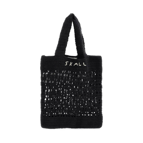 Black Evalu Organic Cotton Crochet Handbag SKALL STUDIO JOHN JULIA.