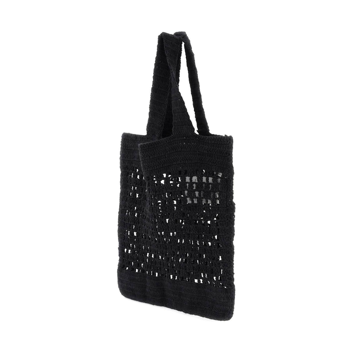 Black Evalu Organic Cotton Crochet Handbag SKALL STUDIO JOHN JULIA.