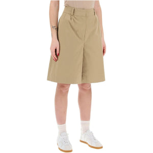 Dark Beige Jane Organic Cotton Shorts SKALL STUDIO JOHN JULIA.