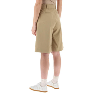 Dark Beige Jane Organic Cotton Shorts SKALL STUDIO JOHN JULIA.