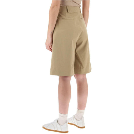 Dark Beige Jane Organic Cotton Shorts SKALL STUDIO JOHN JULIA.