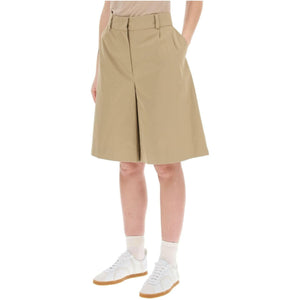 Dark Beige Jane Organic Cotton Shorts SKALL STUDIO JOHN JULIA.