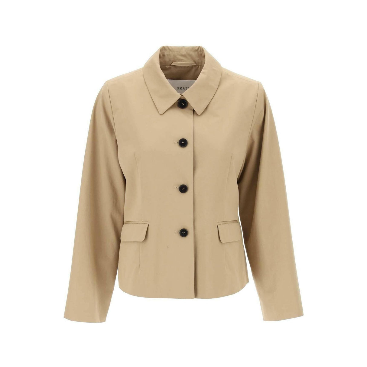 Dark Beige Petra Organic Cotton Canvas Jacket SKALL STUDIO JOHN JULIA.