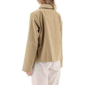 Dark Beige Petra Organic Cotton Canvas Jacket SKALL STUDIO JOHN JULIA.