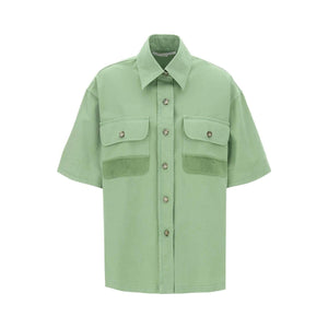 Organic Cotton Utility Shirt in Pistachio STELLA MCCARTNEY JOHN JULIA.