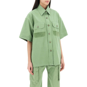 Organic Cotton Utility Shirt in Pistachio STELLA MCCARTNEY JOHN JULIA.