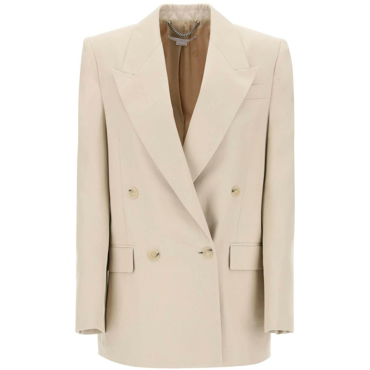 Sand Beige Double-Breasted Viscose Blazer STELLA MCCARTNEY JOHN JULIA.