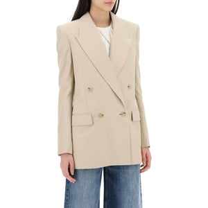 Sand Beige Double-Breasted Viscose Blazer STELLA MCCARTNEY JOHN JULIA.