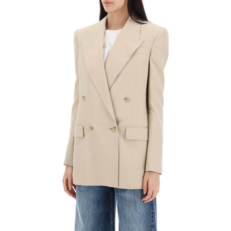 Sand Beige Double-Breasted Viscose Blazer STELLA MCCARTNEY JOHN JULIA.