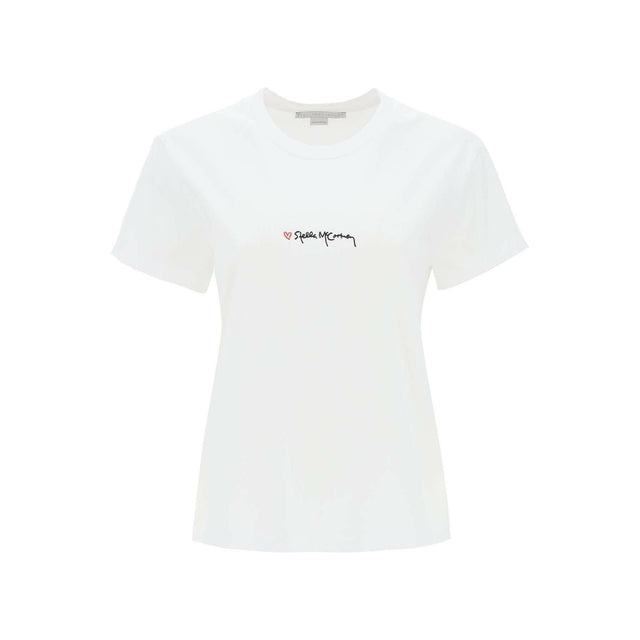 T-Shirt With Embroidered Signature STELLA MCCARTNEY JOHN JULIA.