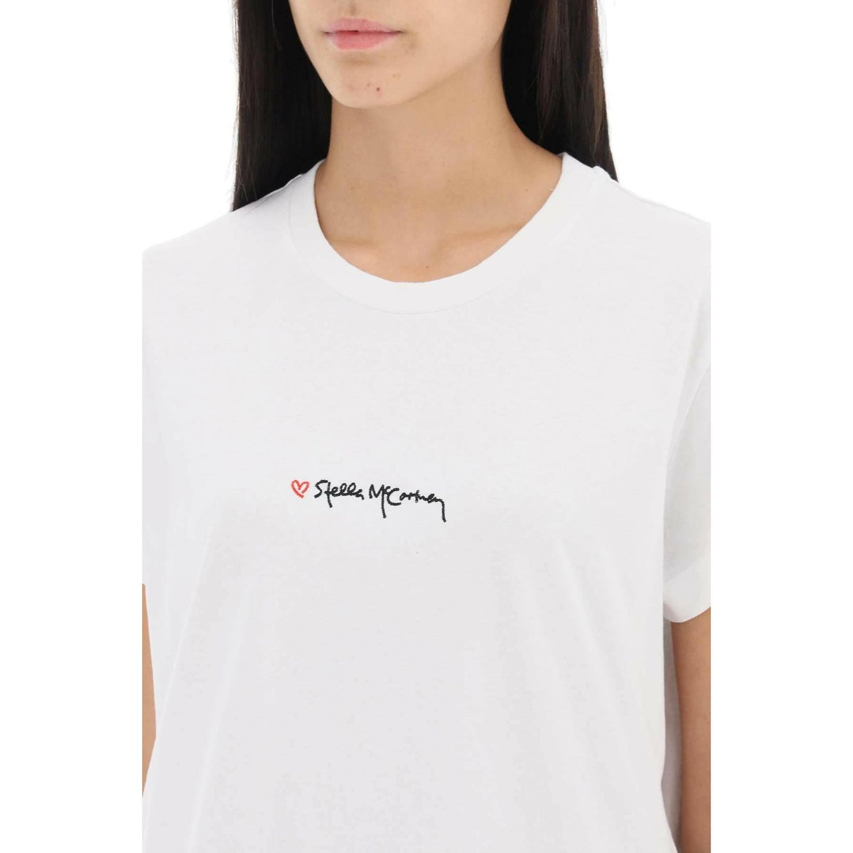 T-Shirt With Embroidered Signature STELLA MCCARTNEY JOHN JULIA.